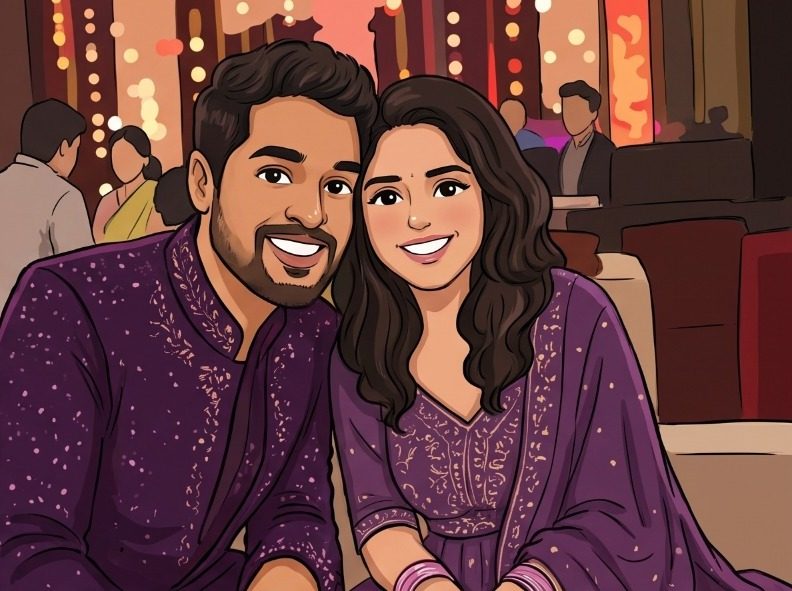 Soham and Sonam at their Engagement and Sangeet celebration